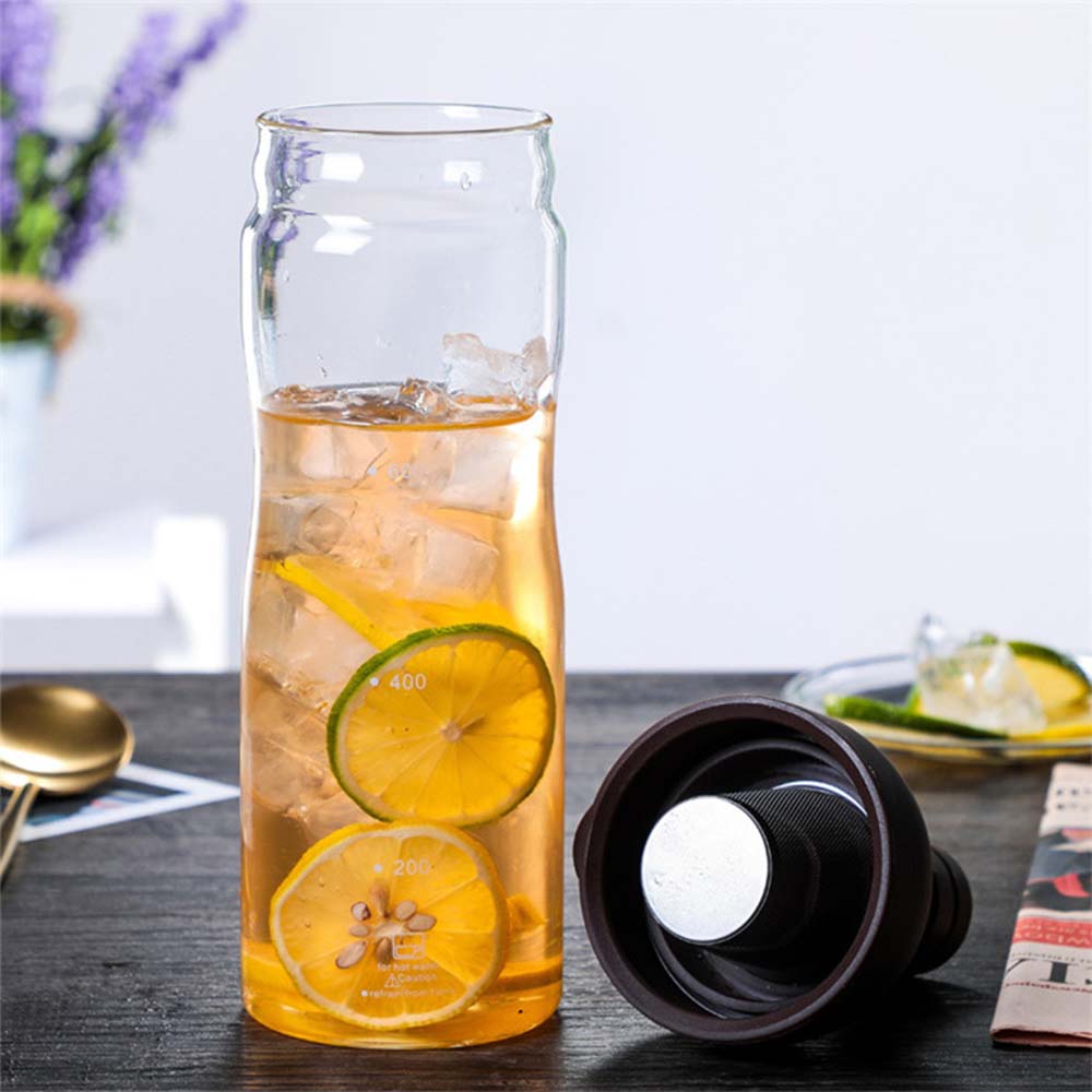 800ml Cold Brew Coffee Glass Bottle Pot Iced Coffee Filter Maker Cold Extraction Mixing Ground Cafe Tea Lemon Espresso Jug
