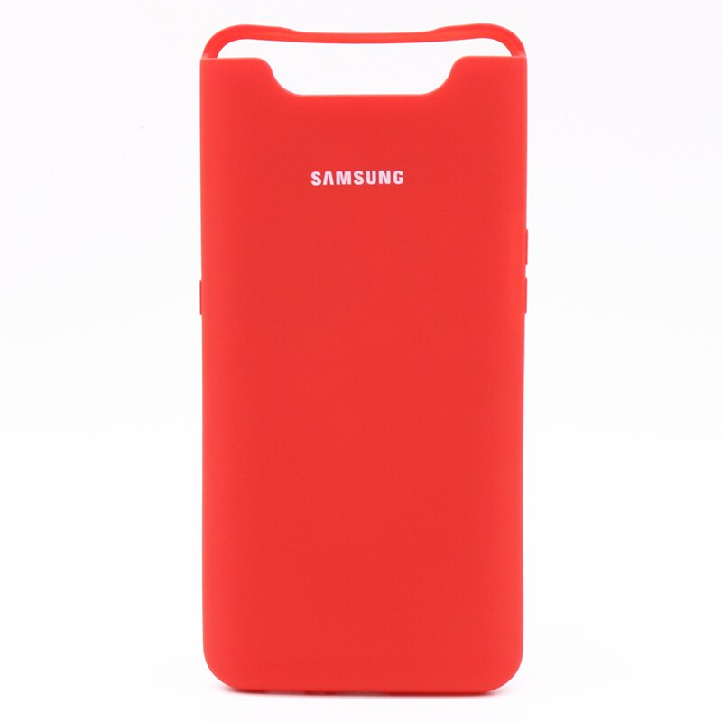 Samsung galaxy A80 A90 cubierta de silicona sedoso suave acabado líquido de silicona funda de carcasa para Galaxy A80 A90: for galaxy A90 / Red