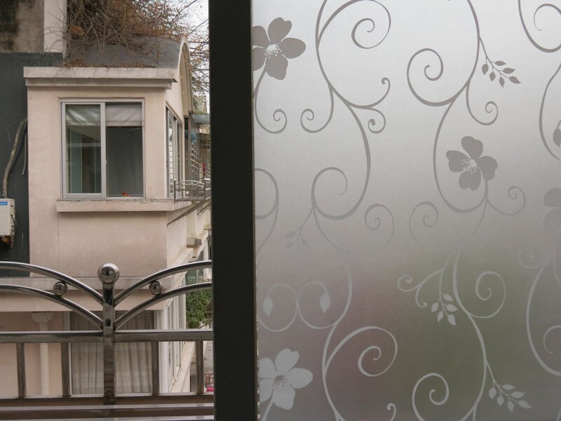 Privacy Glass Decor Frosted Window Film Static Cling Frosting Sticker 45cm x 2m: D