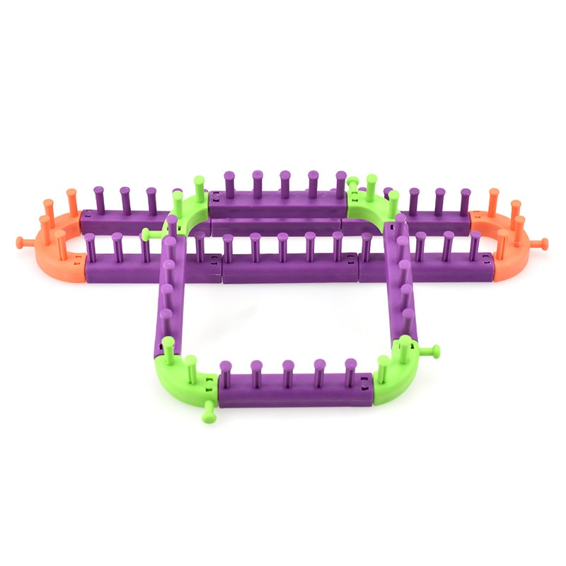 Knitting Loom DIY Spliced Loom Braided Frame Child Educational Long Ring Set with Hook Needles Knitting Woven Scarves Hats Socks