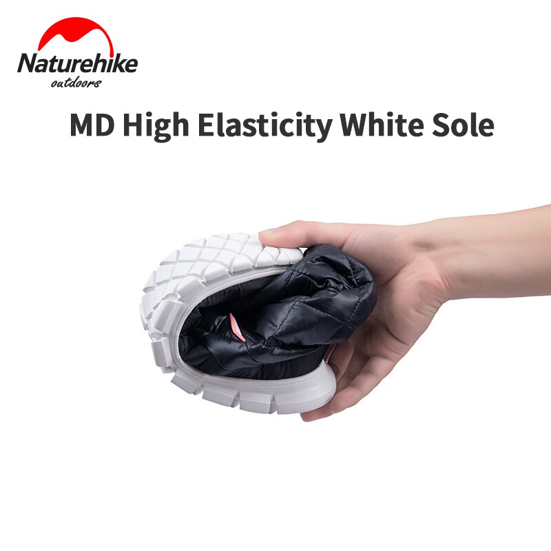 Naturehike-zapatos de nieve para hombre y mujer, botas cálidas de plumón de ganso de 5 ~-5 ℃, antideslizantes para campamento al aire libre, ultraligeros portátiles de 350g, Invierno