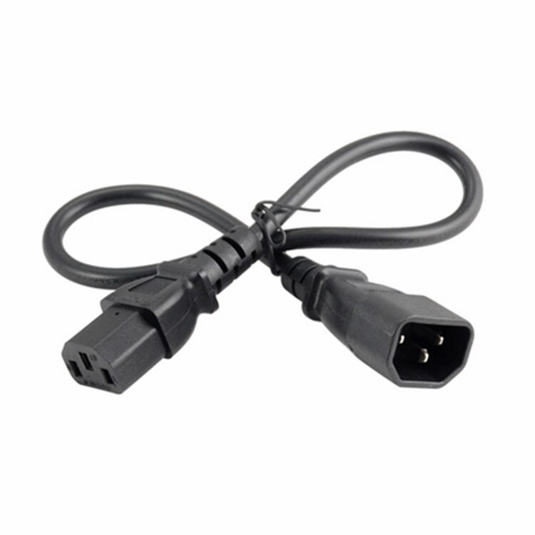 Cable de extensión de alimentación principal IEC 320 3-Pin C14 macho a C13 hembra