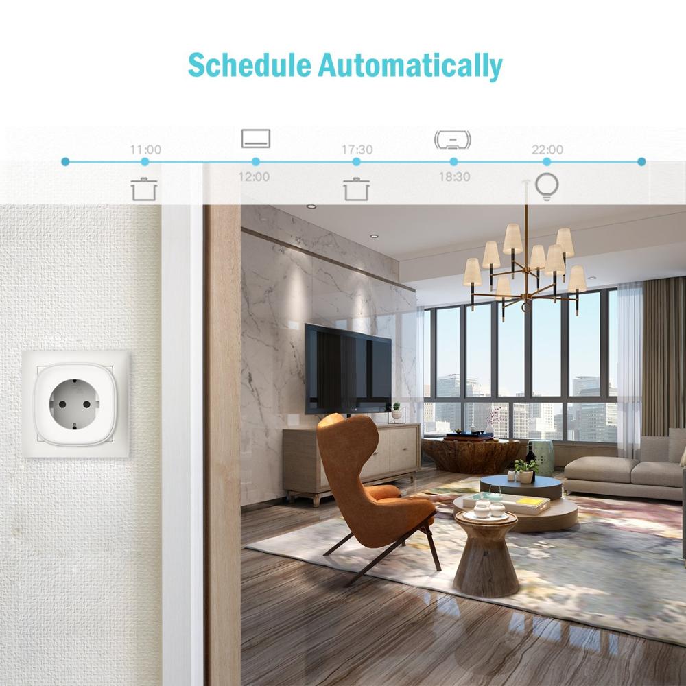 Smart WiFi Plug With Energy Monitor Support Alexa & Google Assistant & SmartThings, App Remote Control Meross MSS310 EU Standard