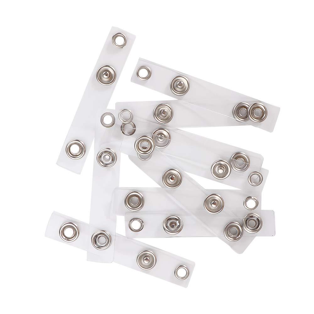 Holder Accessories 10 Pieces Badge Holder PVC Clear Card Holder Buckle ID Card Holder Name Card Keychains Card Holder Lanyard