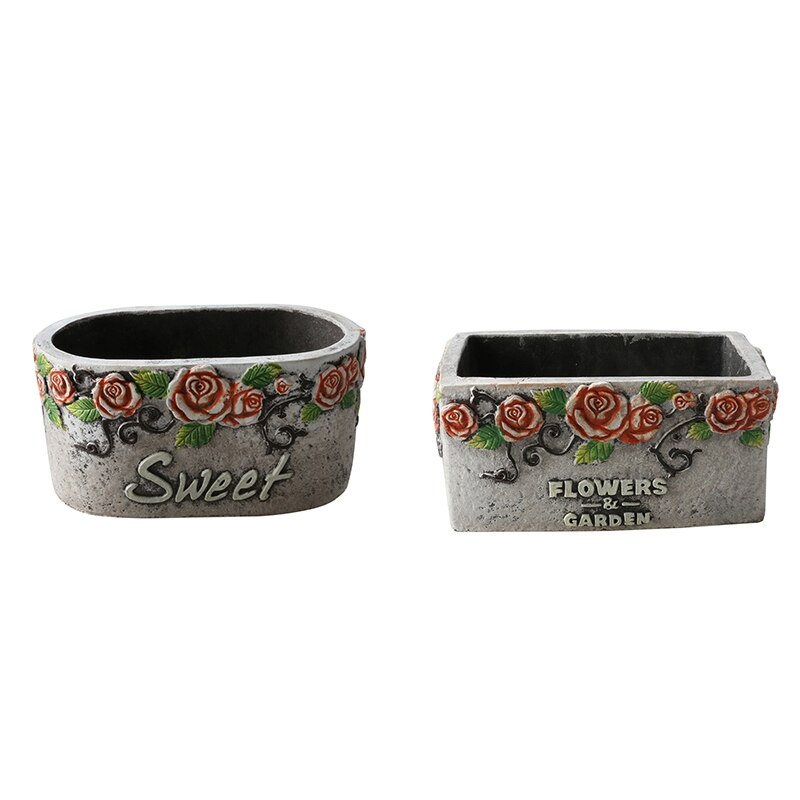 Rose Wijnstok Bloem Relief Europese Stijl Cement Pot Siliconen Mal Decoratieve Retro Industriële Handgemaakte Diy Mold Clay Craft Mold