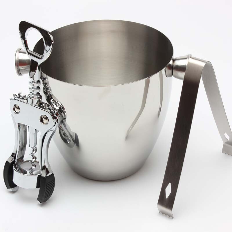 Stainless steel bar tender cocktail tender 16-piece set ice bucket wine stopper jacket box family tending tools