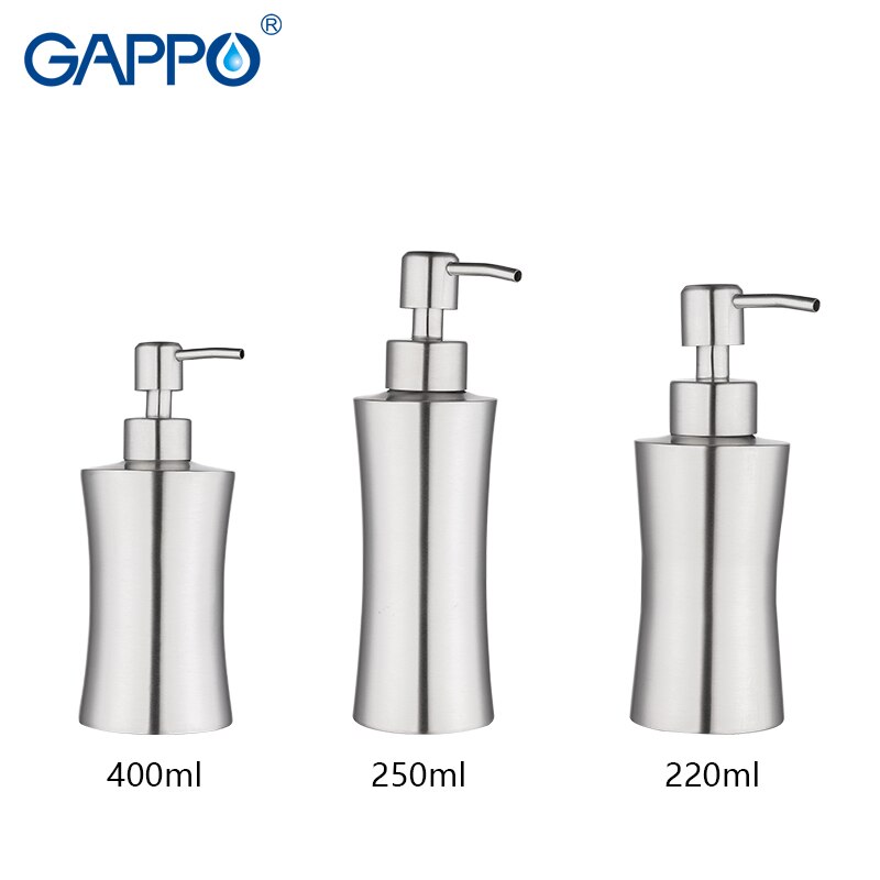 GAPPO liquid soap dispensers bathroom stainless steel color emulsion bottle bathroom kitchen accessories soap pumps