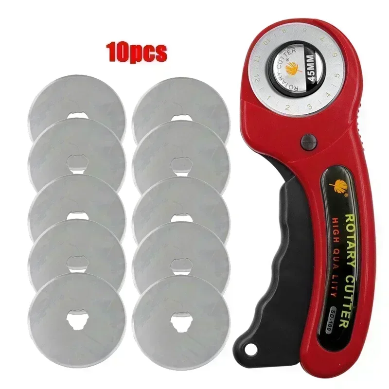 45mm Leather craft Rotary Cutter Leather Cutting Tool Leather Craft Fabric Circular Blade Knife DIY Patchwork Sewing Quilting: Chocolate