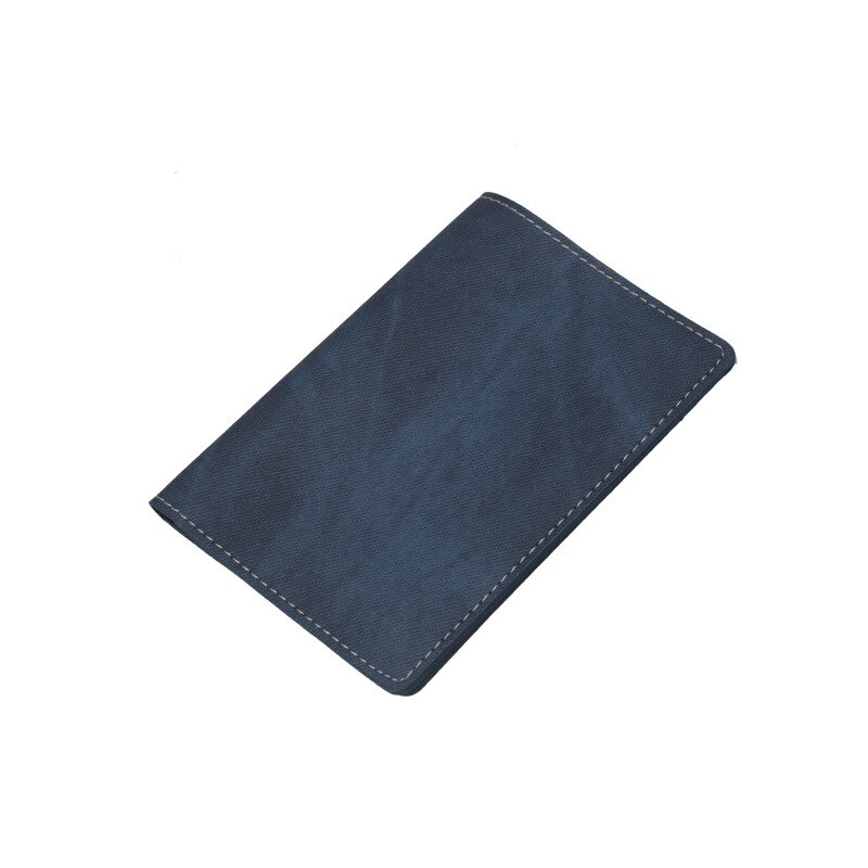PU Leder unisex Nachahmung Denim Reisepass fallen Abdeckung Schutz fallen lässig Kreditkarten Halfter Für Männer Frauen: Marine Blau
