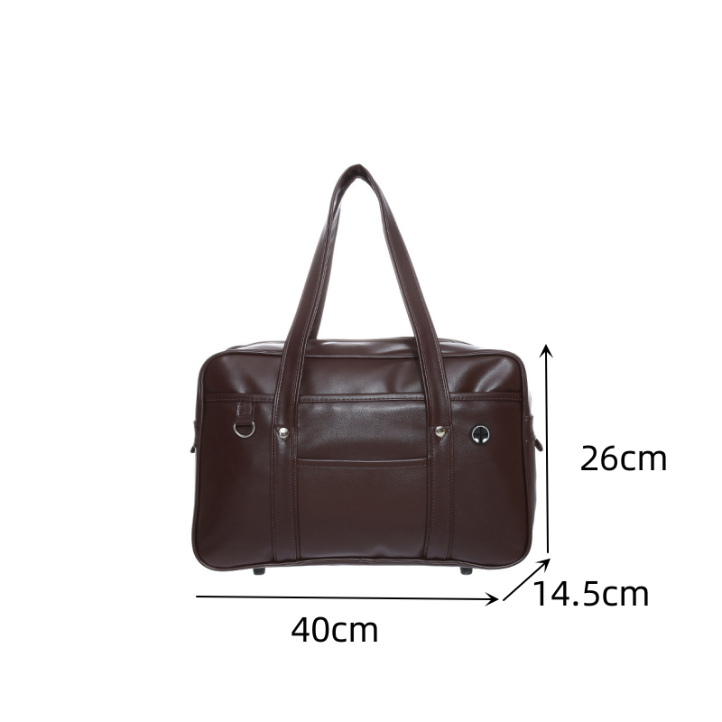 Bolso de uniforme JK de estudiante bidimensional japonés, mochila escolar de PU para chica, bolso de mensajero impermeable resistente al desgaste de un solo hombro
