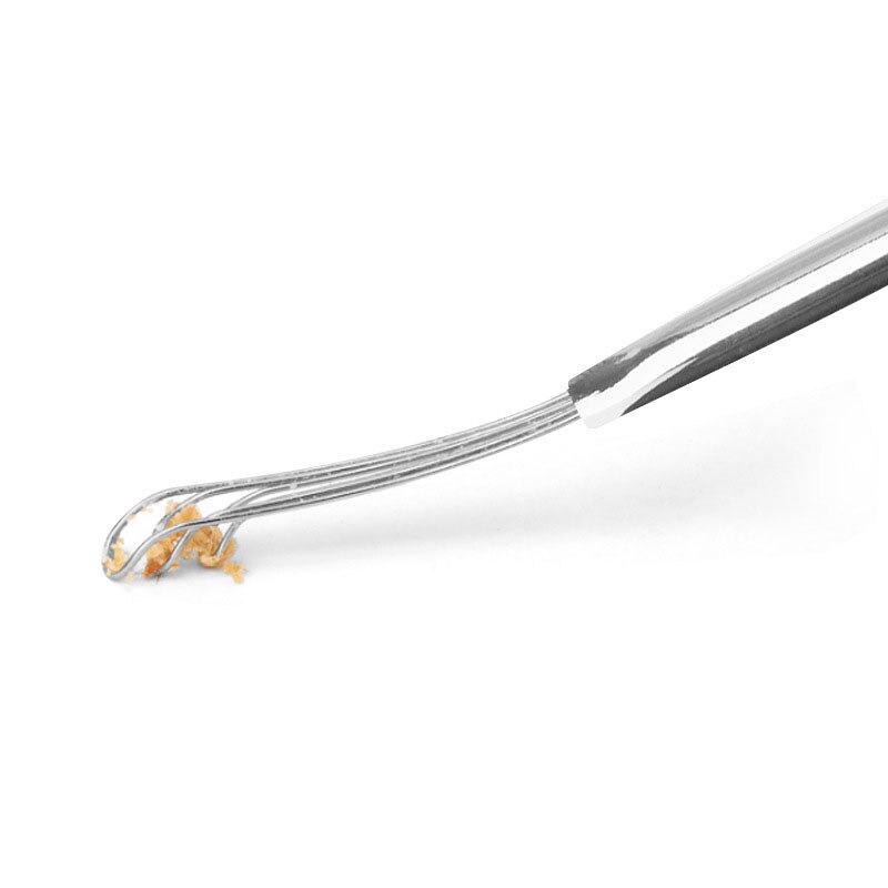 Herramientas de limpieza de oreja de acero inoxidable portátil, cuidado de la oreja, dispositivo de limpieza de orejas, cuchara para oídos ligera y duradera