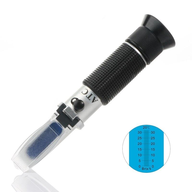 Brix ATC Refraktometer Zucker Grad Meter Zucker Schneiden Flüssigkeit Dichte Konzentration Tester 0-32% Brix Mit Einzelhandel Kasten