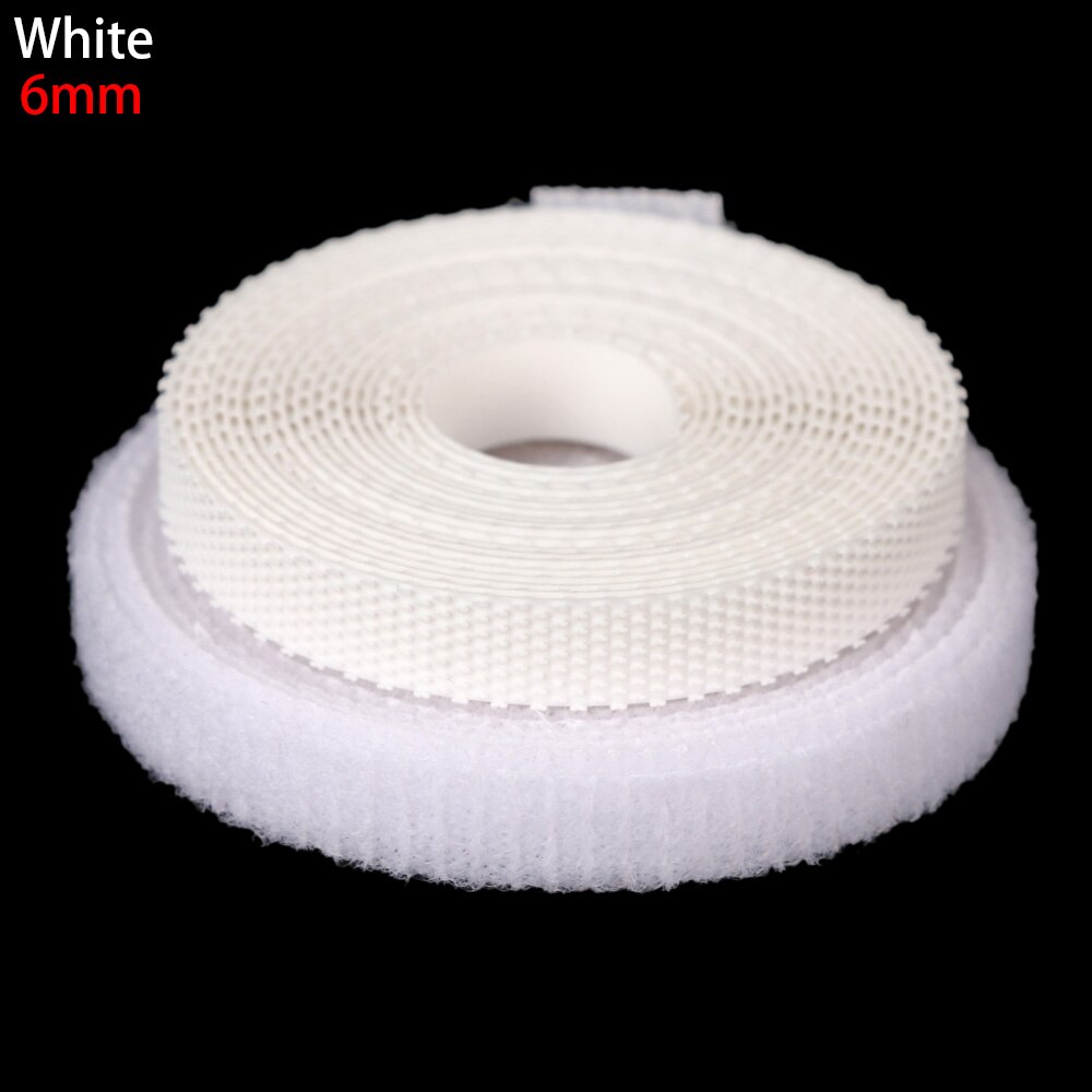 Cinta de sujeción para muñeca, pegatinas mágicas de 6/8/20mm de ancho, correa para pegar ropa, accesorios de ropa de costura para muñecas autoadhesivas DIY: 6mm	White