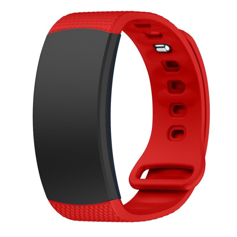 Per Samsung Gear Fit 2 Pro SM-R360 Watch Band Compatibile Per Samsung Gear Fit 2 Pro di Silicone Del Cinturino di Vigilanza di Forma Fisica fascia 95 + 88 millimetri: red