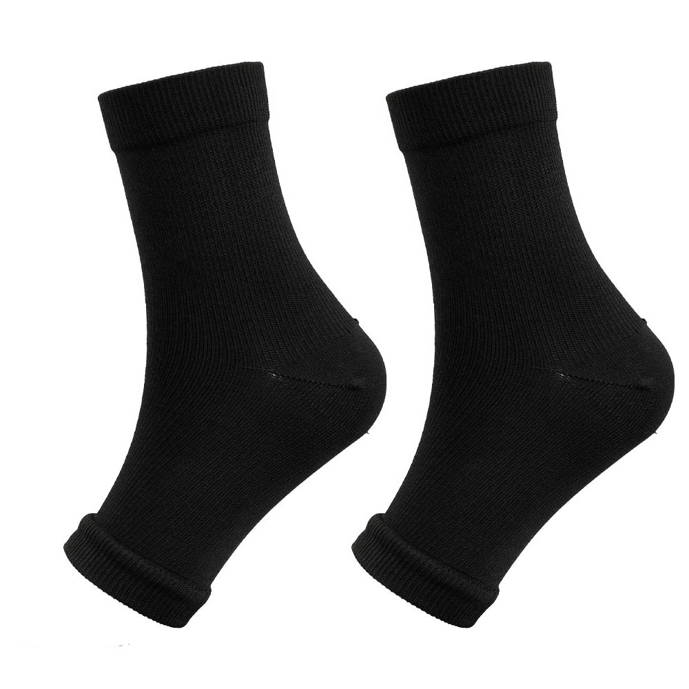 1 par sokker ankelbeskyttere anti-træthed kompression fodærme støttebandage sokker træning sport beskyttelsesudstyr: L / xl / Beige
