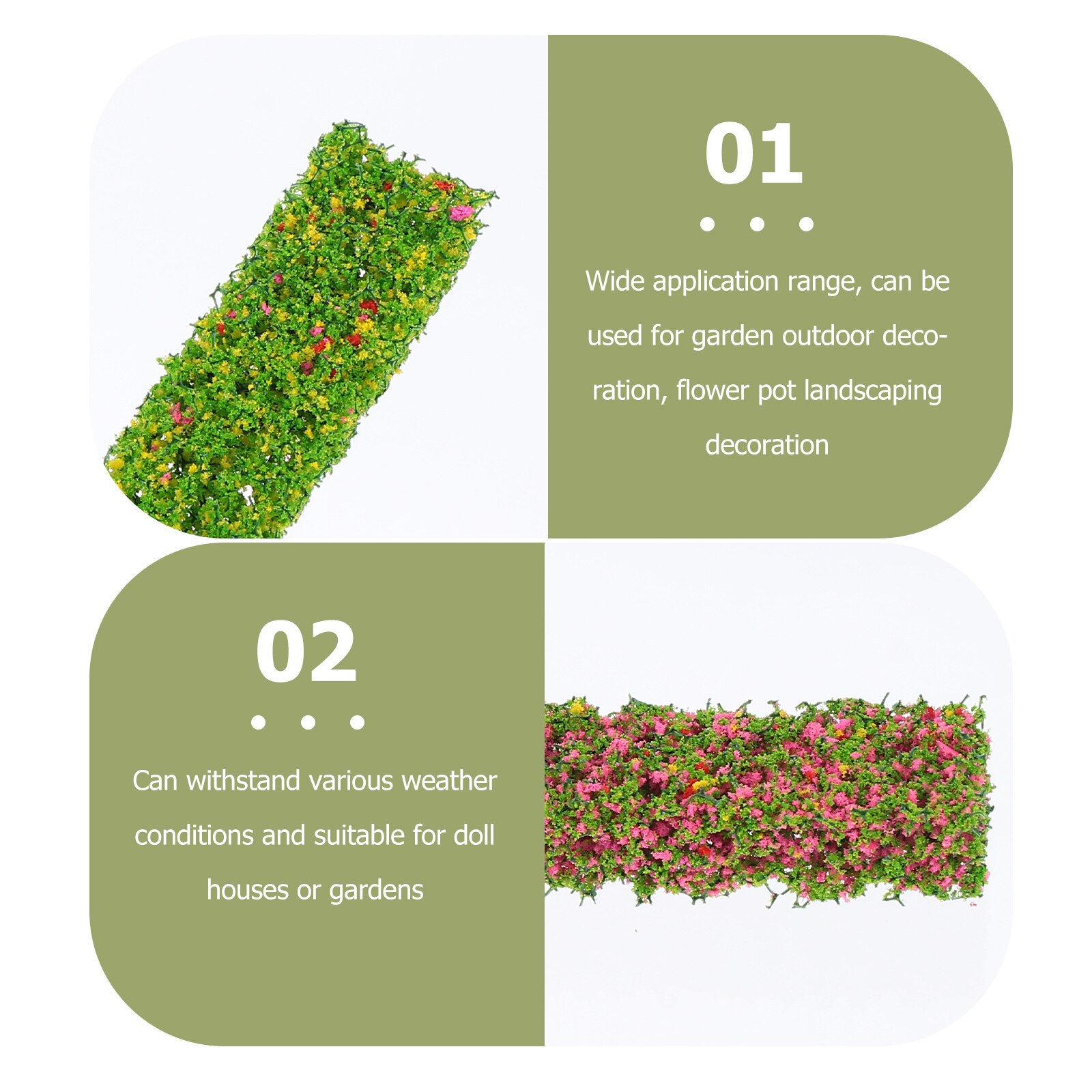 3Pcs Doll House Bushes Mini Shrubs Realistic Garden Decoration Miniature Bushes