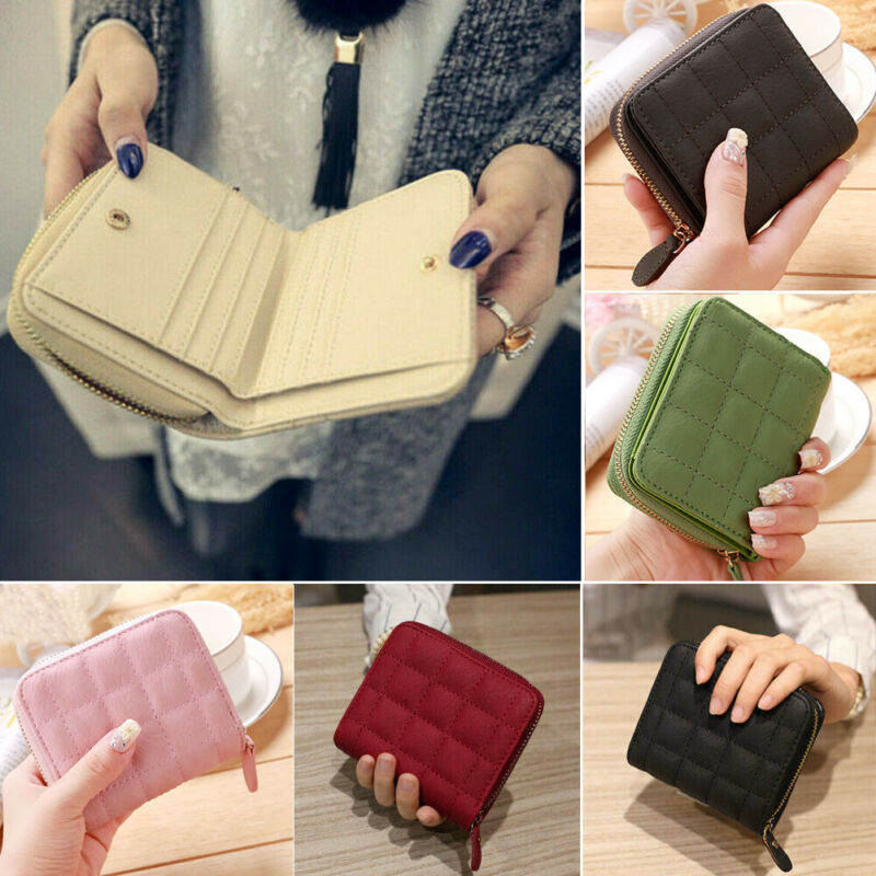 Women Ladies Wallet Leather Zip Coin Women Ladies Wallet Leather Zip Coin Purse Clutch Handbag Small Mini Card Holder