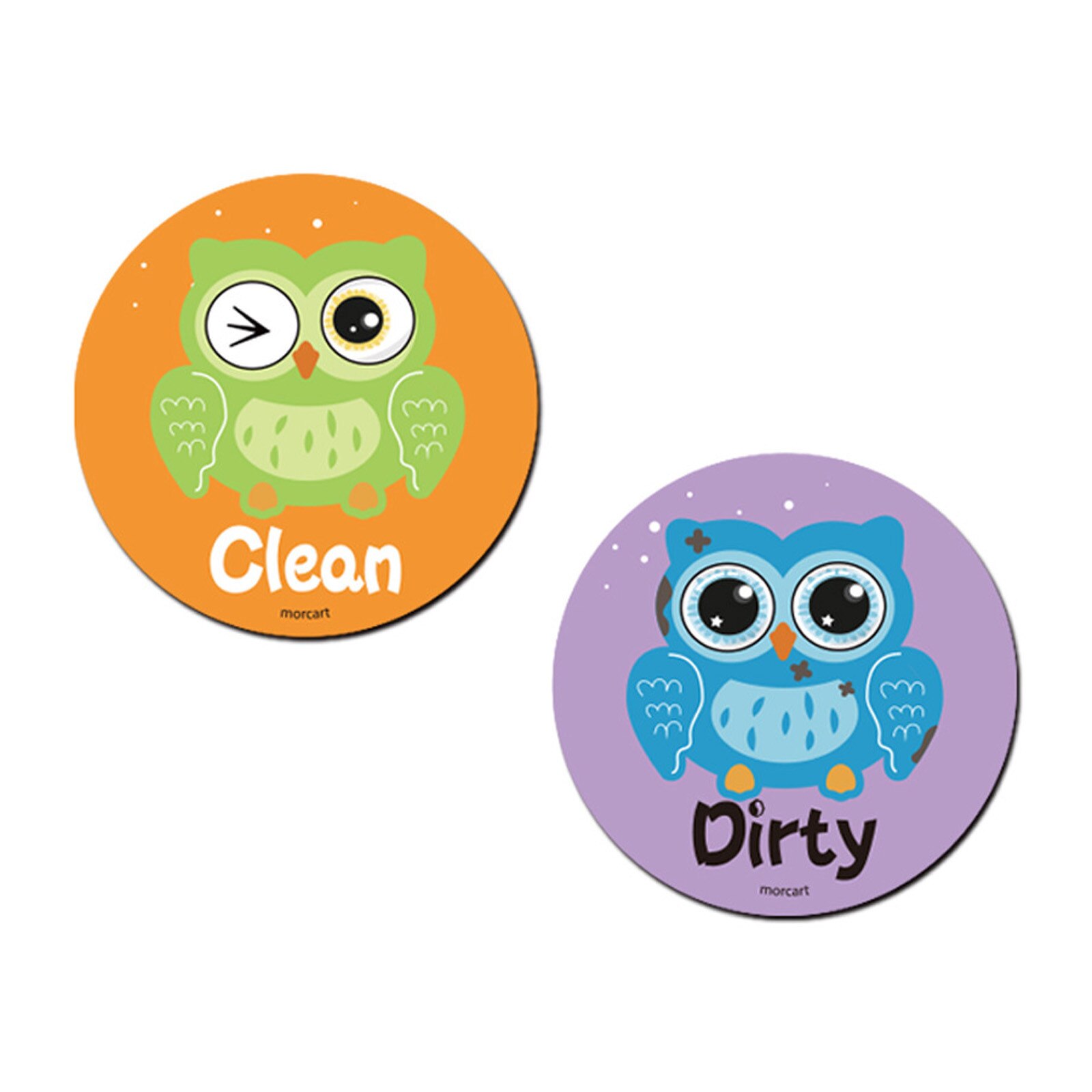 25# Powerful Kitchen Flip Magnet Dishwasher Indicator With Adhesive Magnetic Sheet Cute Cartoon Funny Dishwasher Magnet Sided