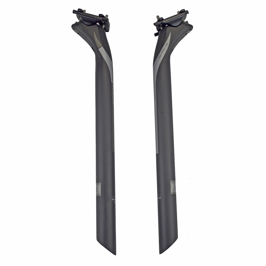 EXTRALITE Superlight tija de sillín totalmente de carbono poste de asiento de bicicleta MTB camino bici sillín 27,2 de 30,8*31,6*400mm 3k mate piezas de bicicleta