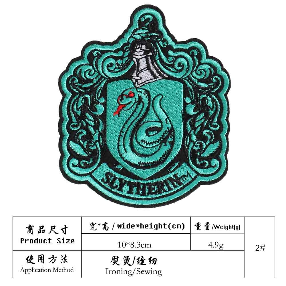 Snake Leeuw Ijzer Op Zweinstein Ravenclaw Gryffindor Crest Huffelpuf Slytherin Geborduurde Kleding Patches Voor Kleding: she(da