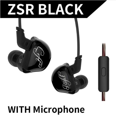 Kz Zst Zsr Anker Dual Driver Oortelefoon Afneembare Kabel In Ear Audio Monitoren Geluidsisolerende Hifi Muziek Sport Oordopjes: KZZSRBlackwithmic