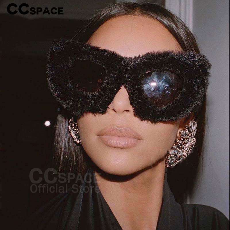 Gafas De Sol De ojo De gato para mujer, lentes De terciopelo De piel suave, estilo Punk, a la , UV400, hechas a mano, 54190