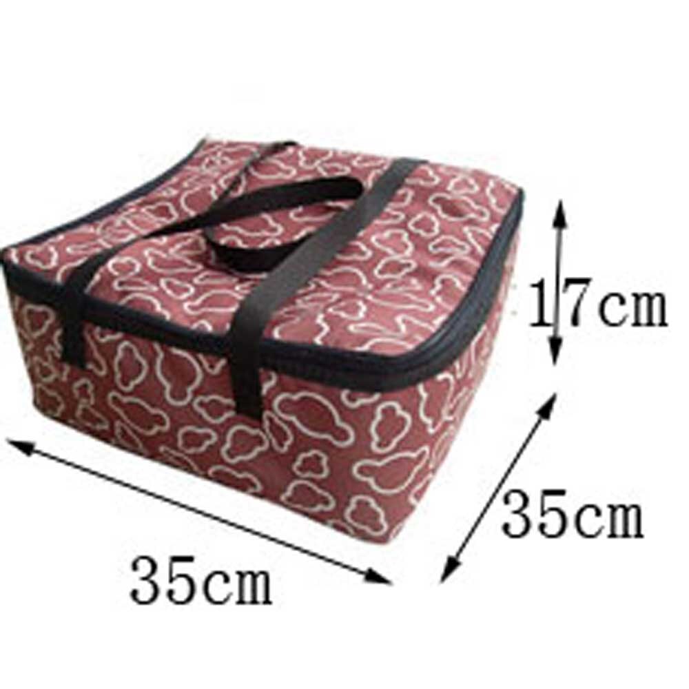 10 inch 3 size pizza thermal insulated box lunch picnic cooler bag: S Normal AL foil