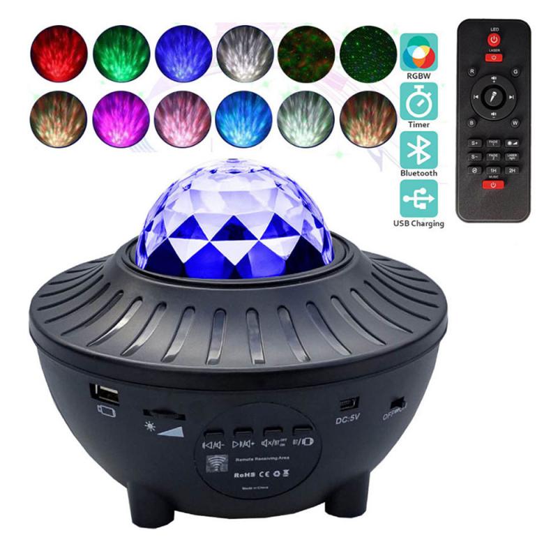 USB Starry Watermark Bluetooth Music Starlight Projector Stage Watermark Projection Lamp LED Spotlights LED Lighting