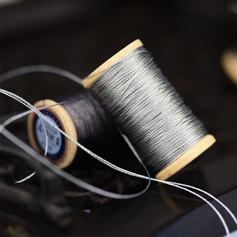 Roll Van 0.3Mm Polyamide Fiber Lijn Hand Geweven Borduurgaren Kwasten Lijn 50M Hoge Sterkte 3 Strengen draad Grijs