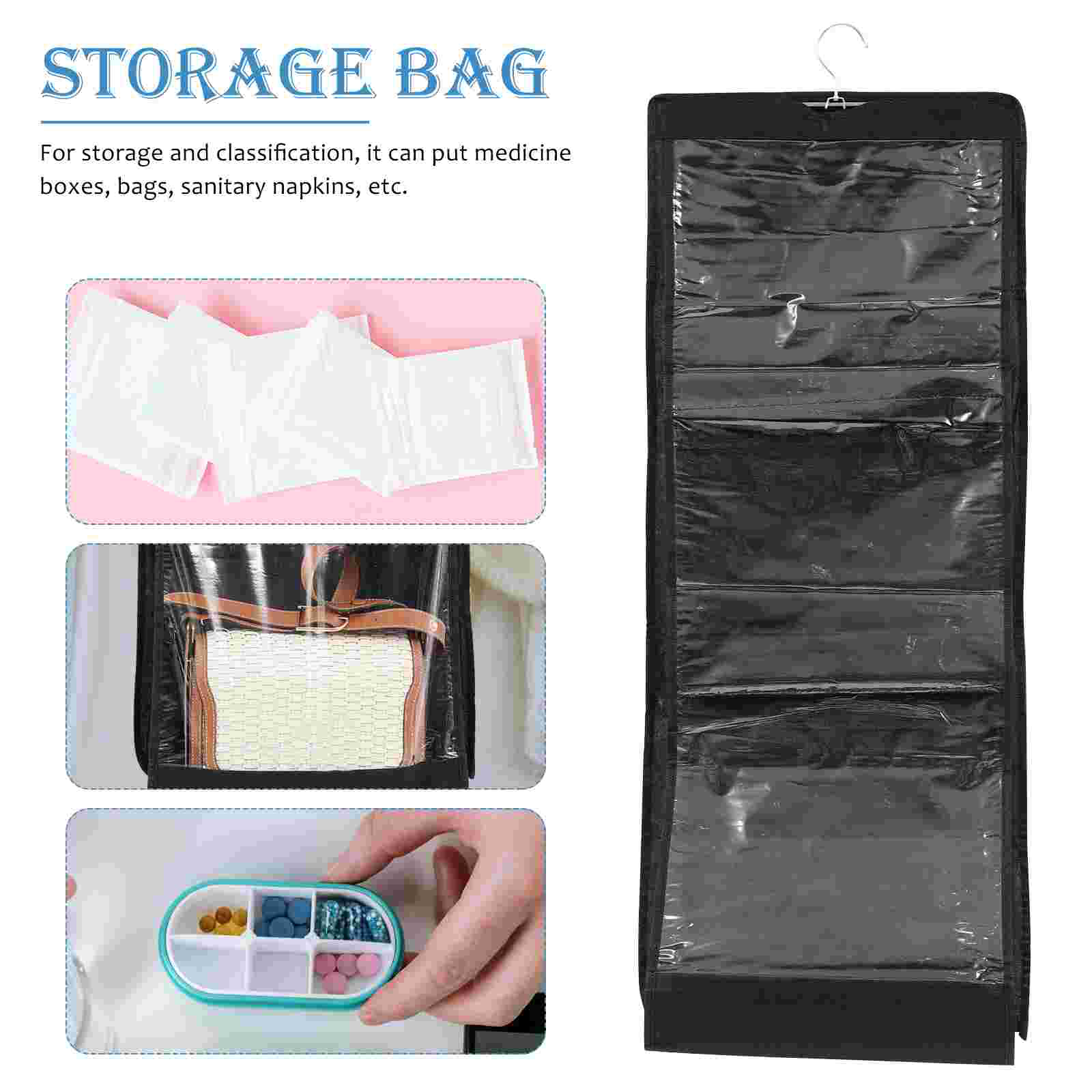 Wardrobe Purse Hanger Hanging Handbag Organizer Space Saving Closet Organizer