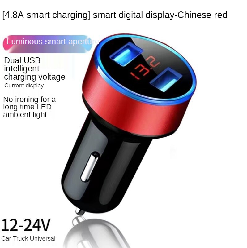 Auto Lader Snel Opladen Een Met Twee Sigarettenaansteker Auto Mobiele Telefoon Oplader Conversie Plug Autolader Flash Lading: 3