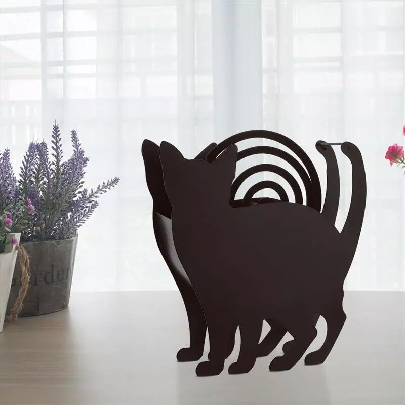 Balvi Feline tijdschriftenstandaard in de vorm van een kat, wit, praktisch, decoratief, 21,5 cm