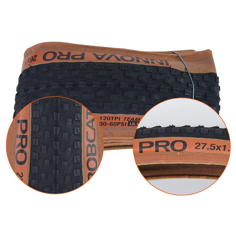 INNOVA X BOBCAT Mountain MTB Bike 26*1.95 27.5*1.95 29x1.95 Bike Tires 120 tpi Folded Very light Skinwall 1pcs Cycling Tires