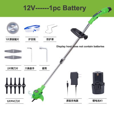 Electric Trimmer Lithium Battery Garden Power Tools Portable Cordless Grass Trimmer Lawn Cutter Mower Grass Cutting Machine: 2