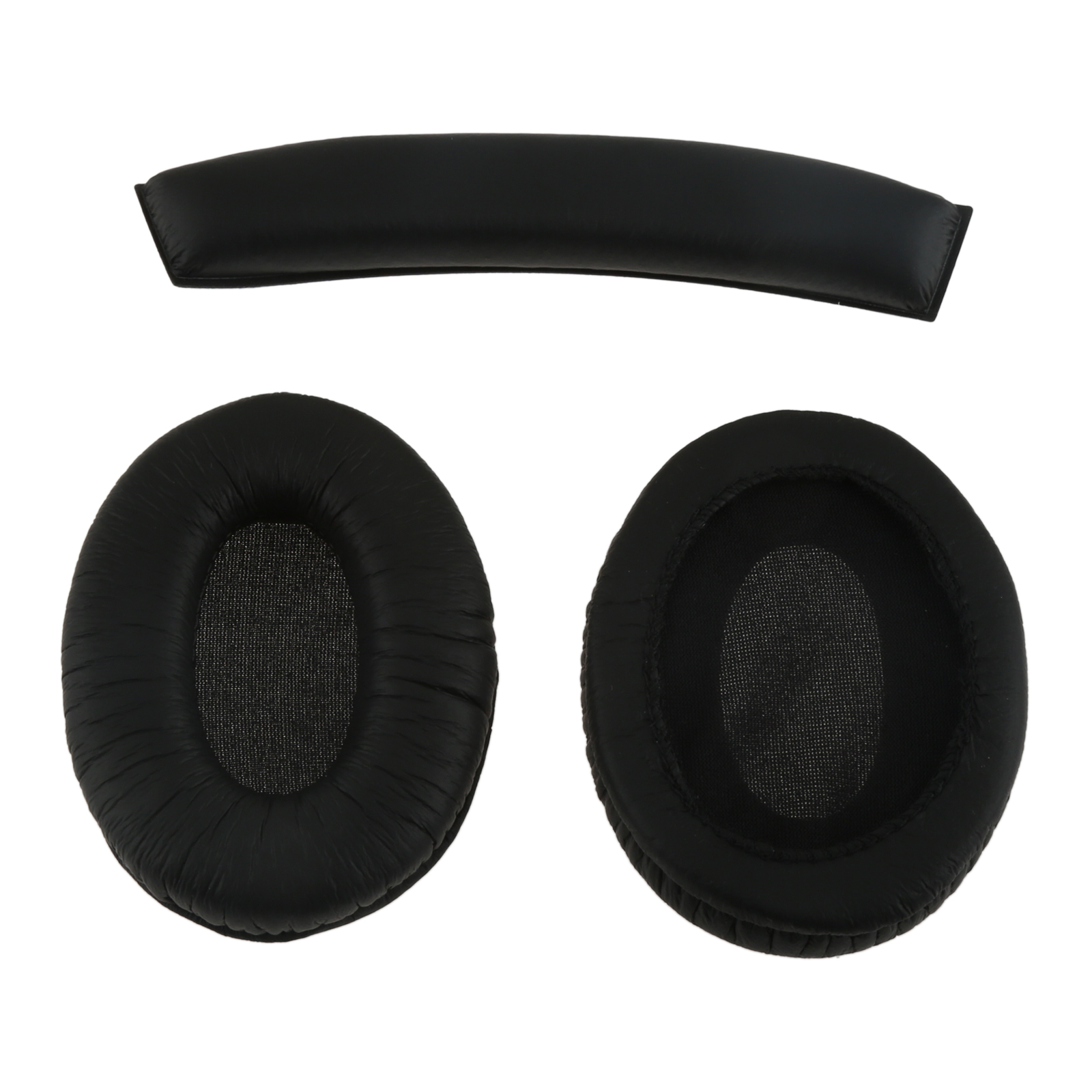 Earpads Headband fit for Sennheiser HD202 HD212 HD437 HD447 HD457 HD477 HD497 Headphones Headset Black Protein Leather Soft Foam