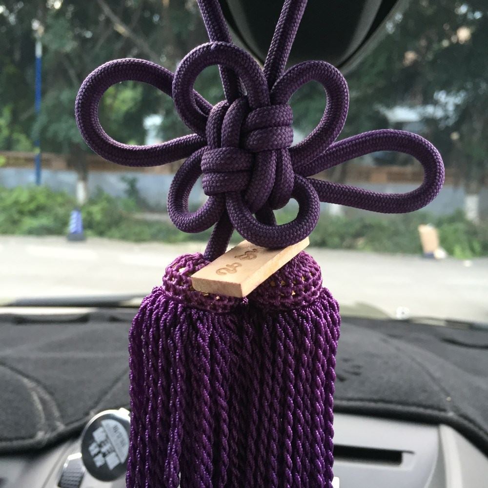 1 pièces JP jonction produire blanc Fusa Kiku noeud plus de couleurs pour voiture Auto rétroviseur fixation: VIOLET