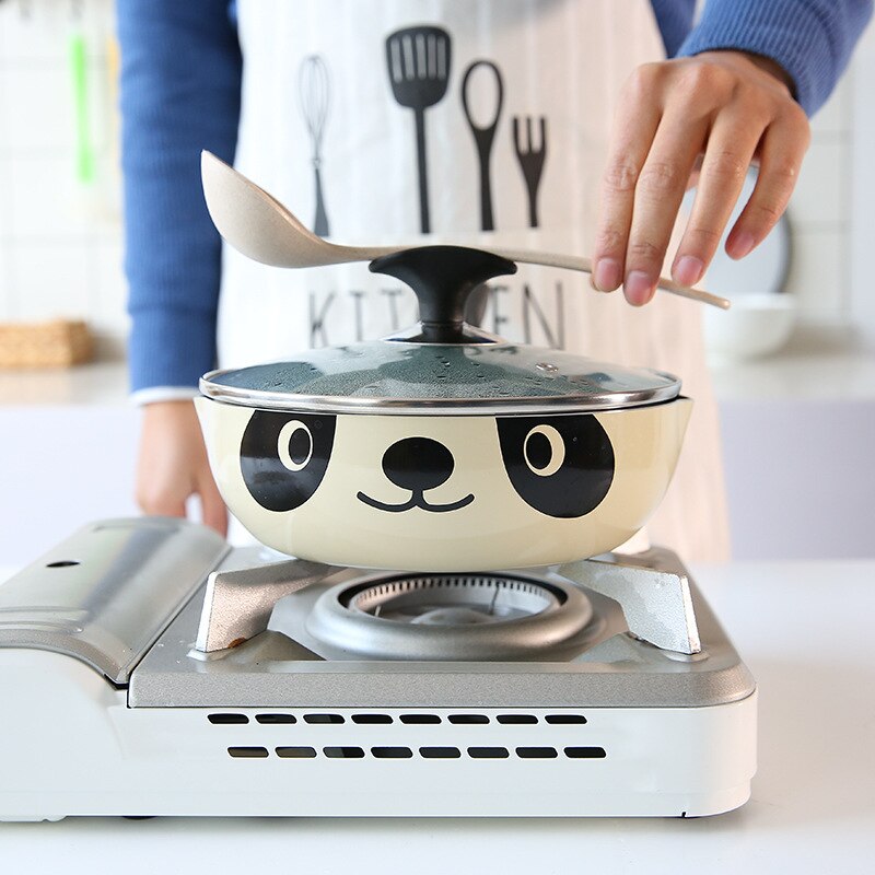 Panda Pot Japanese Style Induction Cooker Universal Frying Pan Non-Stick Aluminum Pot Frying Pan Stone Pot