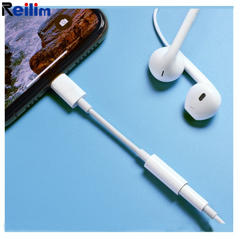 Reilim Audio Adapter 3.5 Headphone Jack Adapter Voor Bliksem Naar 3.5 Mm Audio Kabel Connector Ondersteuning Ios 12 Voor Iphone 7, 8