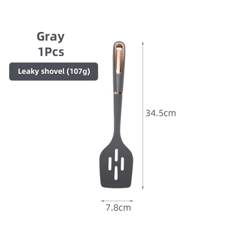 Silicone Kitchen Utensils Non-Stick Cookware Cooking Tools Gold Plated Modern Resistant Heat Kitchenware Accessories Tool