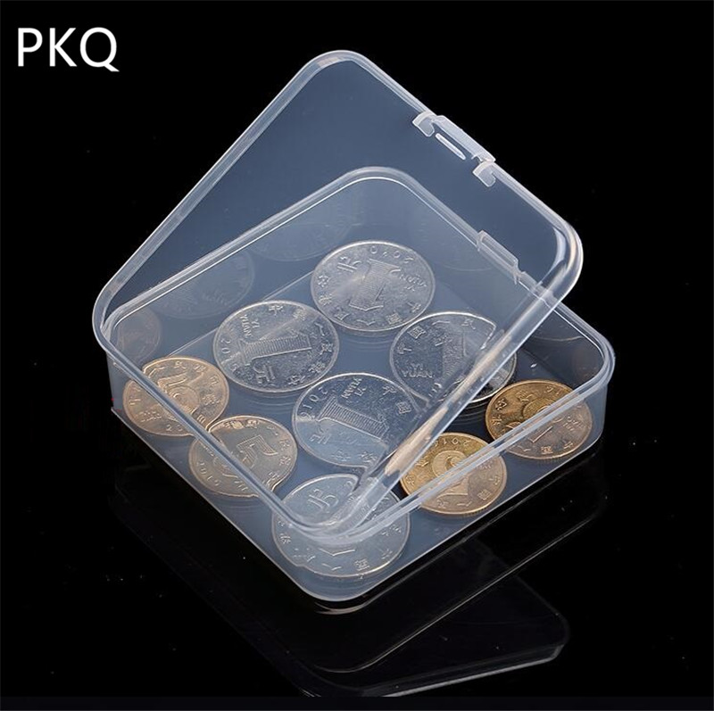 Transparent kunststoff box Lagerung Sammlungen Produkt verpackung box dressing fall Mini Fall Klar Kleine Box 21 Größen: 7.4x7.4x2.5cm