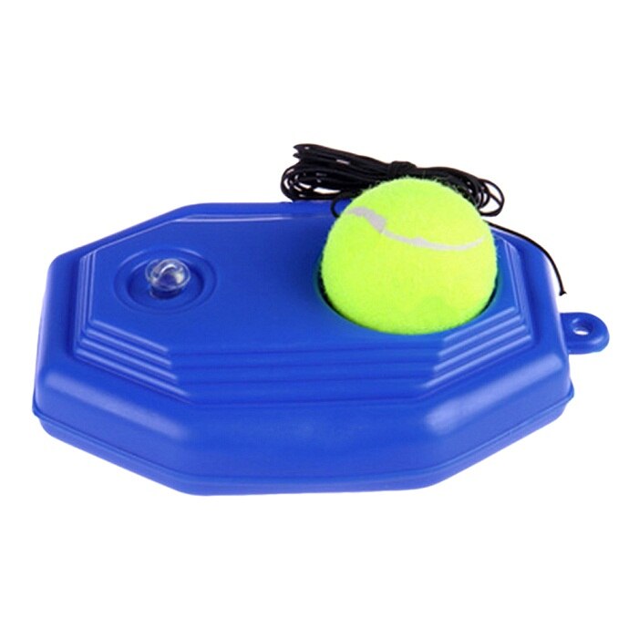 1pc bleu plastique raquette balle formateur simple Tennis pratique Base élastique Tennis exercice dispositif d'entraînement Tennis accessoires: Default Title