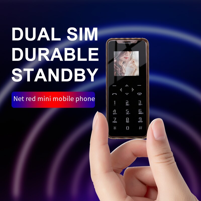 Ultra-Dunne Metalen Frame Lederen Back Cover Kleine Mobiele Telefoon Bluetooth Dialer Dual Sim-kaart Kinderen Telefoon Touch Key trillingen
