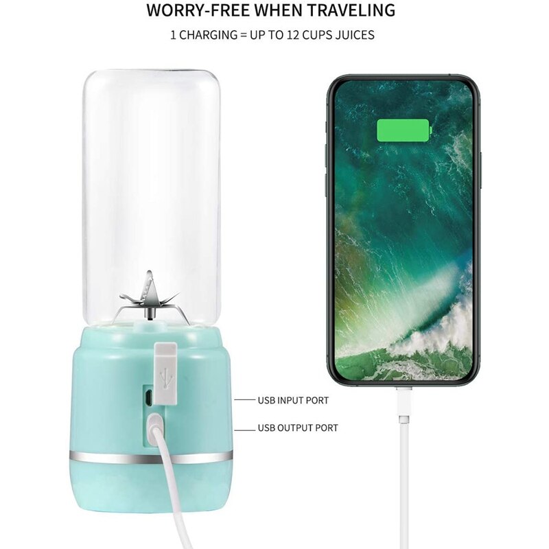 Draagbare Blender, Persoonlijke Blender Voor Shakes En Smoothies Met Een Reizen Deksel, Sap Mixer Voor Thuis, Outdoor