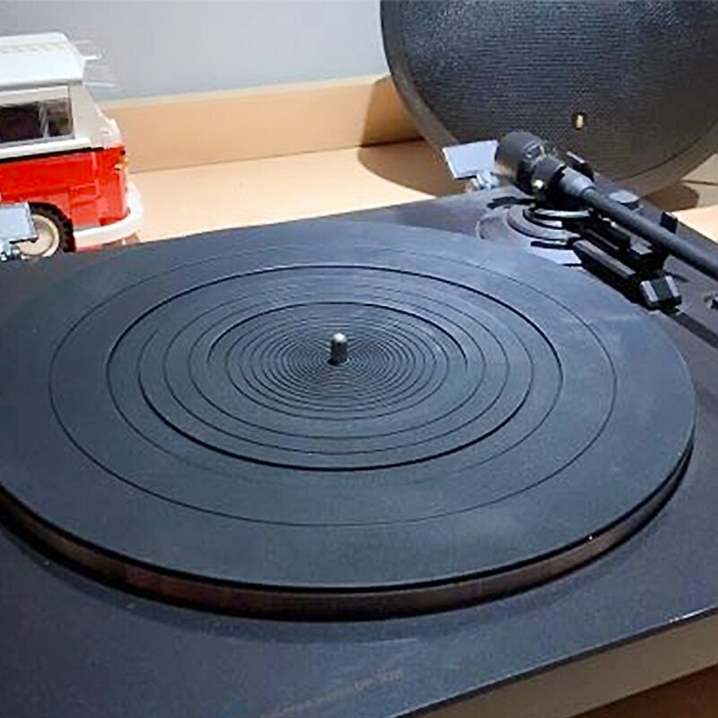 Turntable Slipmat - 12 inch LP Silicone Pad - 3mm Thick Vinyl Record Stabilizer