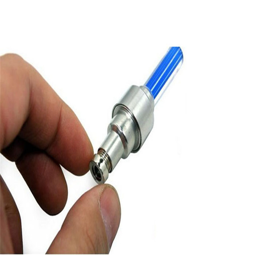 2 Stuks Fiets Fiets Auto Wheel Tyre Tire Valve Cap Led Neon Flash Lamp Licht Blauwe Auto-Styling Motorfiets verlichting
