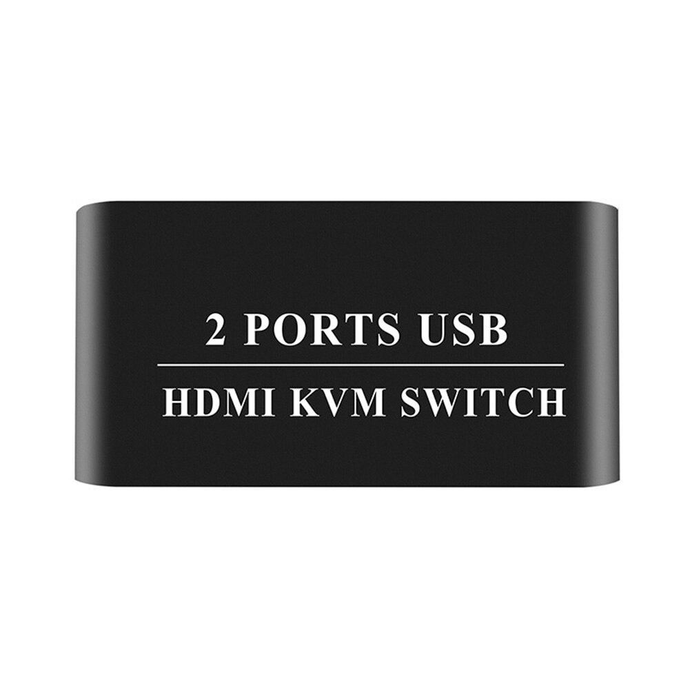 HDMI KVM Switch For Printer 2 In 1 Out Universal Aluminum Alloy Home Office Stable Plug And Play Sharing Dual USB