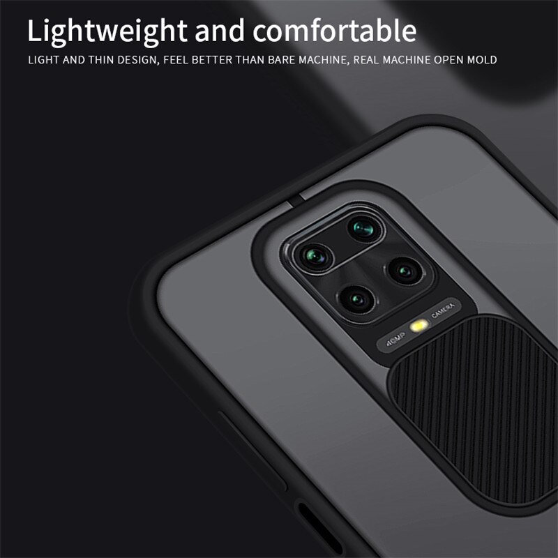 Mofi Cover Case Voor Xiaomi Redmi 9A Sliding Lens Bescherming Cover Voor Redmi Note 9S Cover Voor Redmi Note 9 Pro Max Back Cover