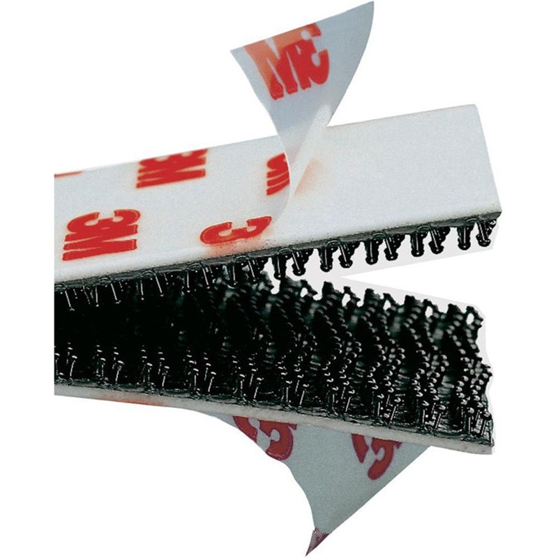 6 uds 3M Dual Lock SJ3550 negro VHB seta adhesivo con cinta ajustable, (25,4mm x 10cm) 60cm longitud