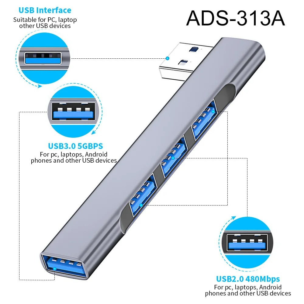 4 in 1 USB-C Hub Universal- USB 3.0 Docking Bahnhof hoch Geschwindigkeit Splitter OTG Adapter Für Laptop PC Zubehör