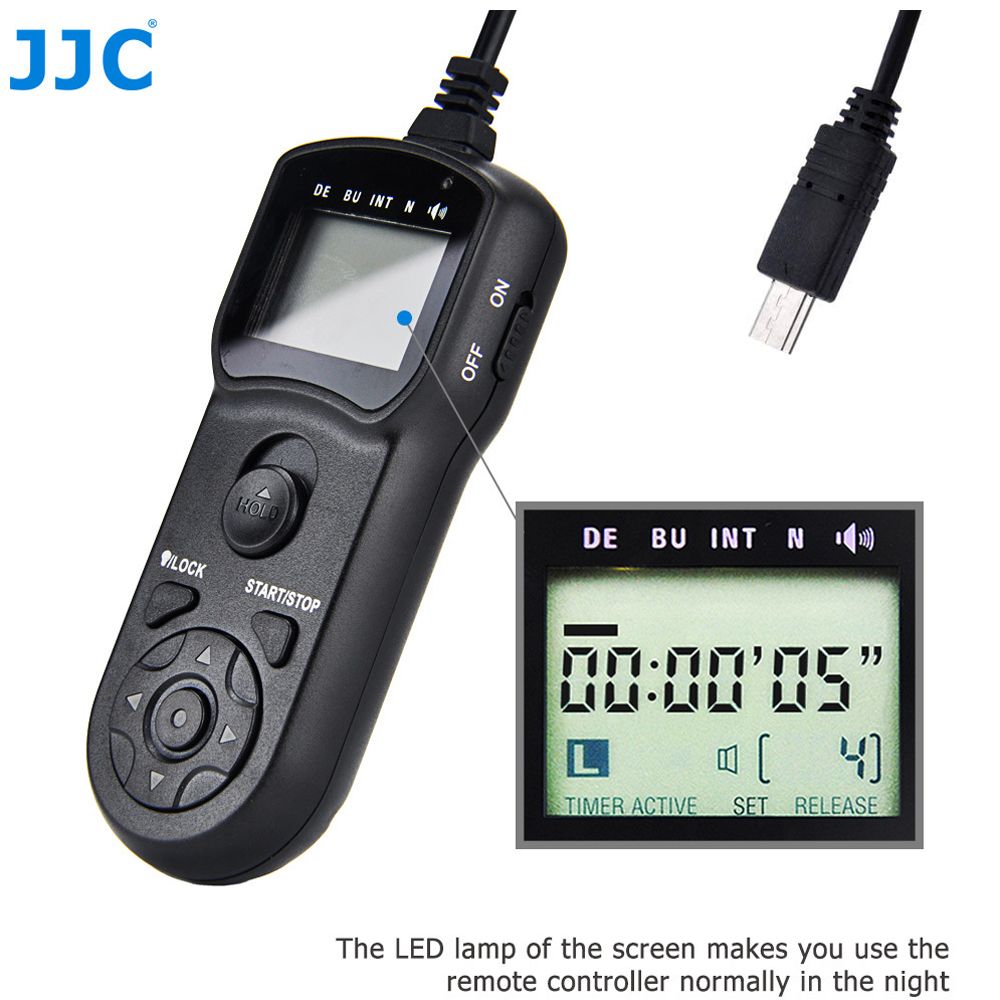 JJC Wired Timer Fernbedienung Auslöser Kabel für Sony A58/A7/A7 II/A7R/A7R II/A7S/A7S II mit Multi Schnittstelle